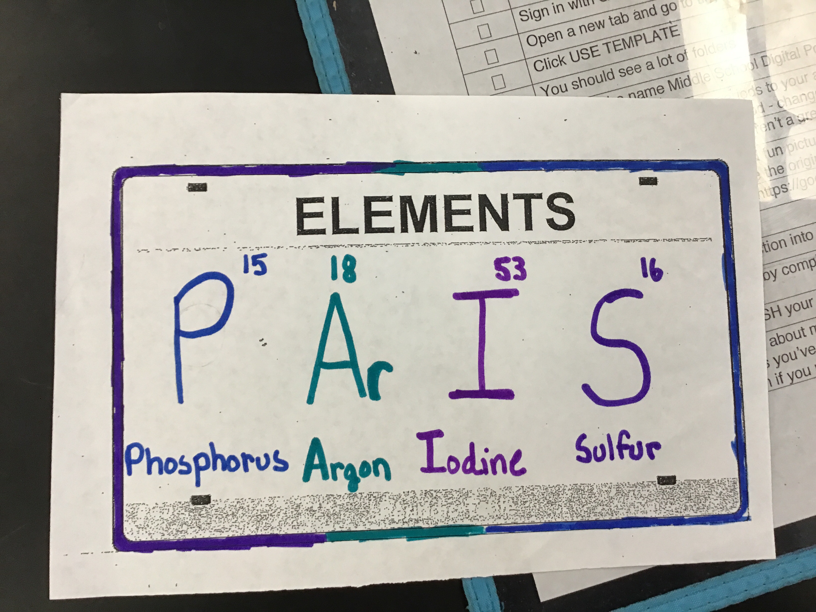 Element project middle school